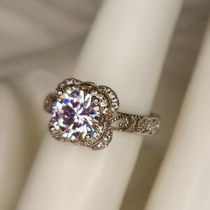 Antique Vintage look S925 Flower Ring